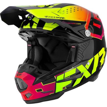 Casque cross FXR 6D ATR-2 23 2026 - Jaune / Rouge