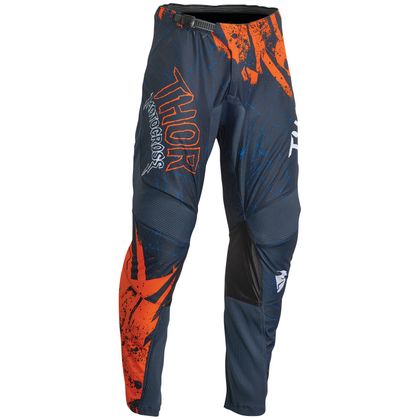 Pantaloni da cross Thor SECTOR GNAR YOUTH - Blu / Arancione Ref : TO2846 