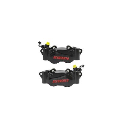 Etriers de frein Accossato radial CNC 108mm avec plaquettes frittées Universel - Noir