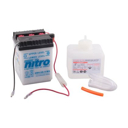 Batteria Nitro 6N4-2A-4 aperta con pacco acido Tipo acido