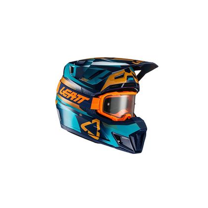 Casco de motocross Leatt GPX 7.5 V21.1 - BLUE 2023 - Azul / Amarillo