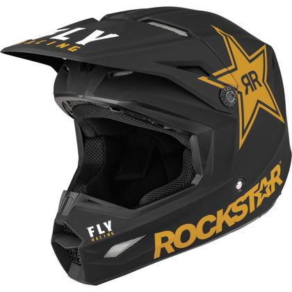 Casco de motocross Fly KINETIC ROCKSTAR NOIR/GOLD 2023 Ref : FL1215 