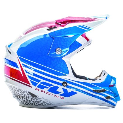 Casque cross Fly F2 CARBON ANIMAL - BLEU BLANC ROUGE - 2017