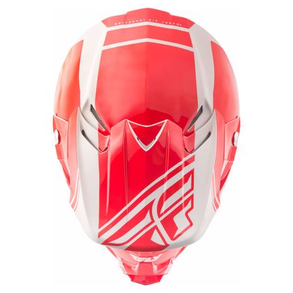 Casque cross Fly F2 CARBON REWIRE - BLANC ROUGE -  2018