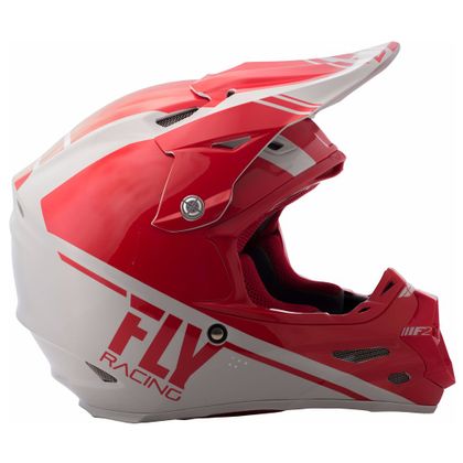 Casque cross Fly F2 CARBON REWIRE - BLANC ROUGE -  2018