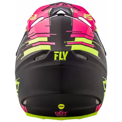 Casque cross Fly F2 CARBON MIPS FORGE - ROSE JAUNE FLUO NOIR -  2018