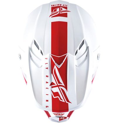 Casco de motocross Fly F2 CARBON MIPS - SHIELD - WHITE RED 2020