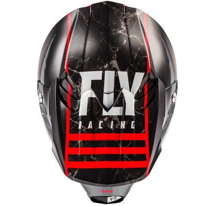 Casco de motocross Fly F2 CARBON MIPS - GRANITE RED BLACK WHITE 2020