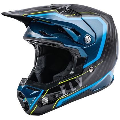 Casco de motocross Fly FORMULA CARBON AXON - BLACK BLUE 2023 Ref : FL0929 