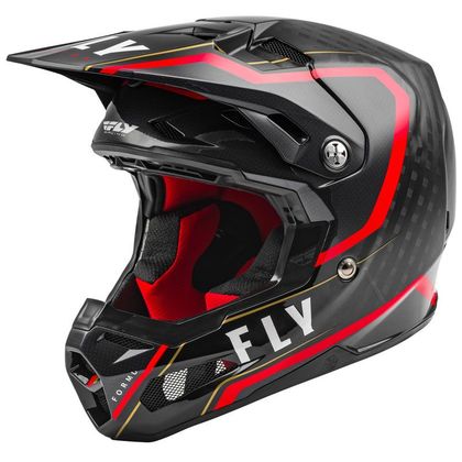 Casco de motocross Fly FORMULA CARBON AXON - BLACK RED 2023 Ref : FL0928 