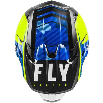 Casco de motocross Fly TOXIN TRANSFER MIPS - BLUE HI-VIS WHITE 2021