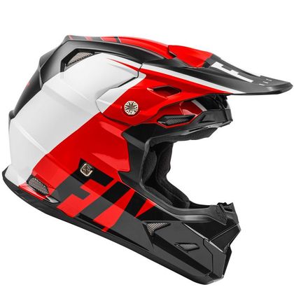 Casco de motocross Fly TOXIN TRANSFER - RED BLACK WHITE 2021