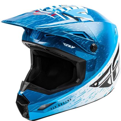 Casco de motocross Fly KINETIC K120 BLUE WHITE RED 2020 Ref : FL0898 