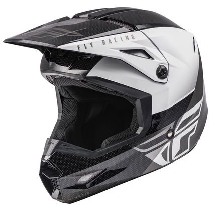 Casco de motocross Fly KINETIC STRAIGHT EDGE - BLACK WHITE 2022 Ref : FL0942 