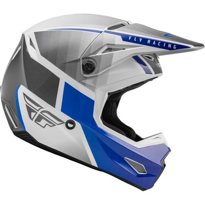 Casco de motocross Fly KINETIC DRIFT - BLEU/CHARCOAL/BLANC 2022