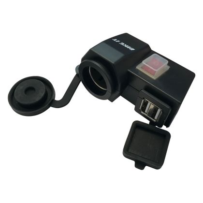 Bike It 12 V voedingskit, 2 USB-poorten Adapter voor sigarettenaansteker Universeel Ref: BIK0085 / POWSUP14 