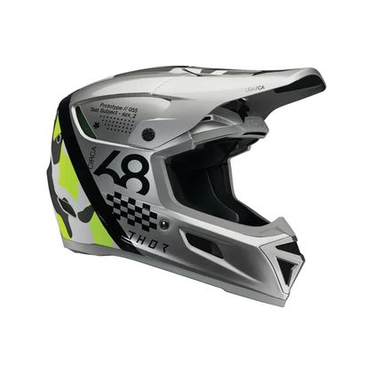 Thor REFLEX - SPORT RIOT 2025 Cross helmet - Grey / Yellow Ref : TO3330 