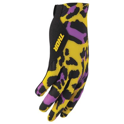 Thor SPORT CHEETAH 2025 Cross gloves - Yellow / Purple