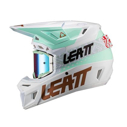 Casco de motocross Leatt GPX 8.5 V21.1 - WHITE GREEN GOLD 2021