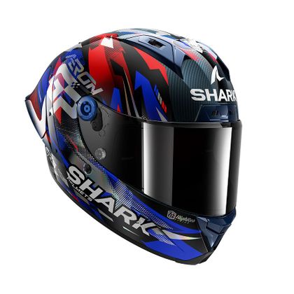Shark AERON-GP FIM RACING #1 REPLICA ZARCO OVERWINNING 2025 Integraalhelm - Carbon / Blauw
