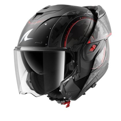 Cască modulară Shark OXO GANG Mat - Negru / Griș Ref: SH1920 