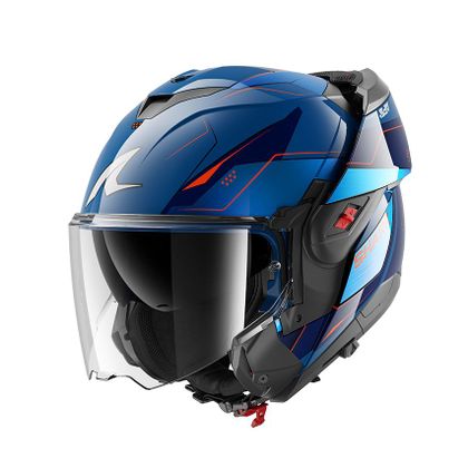 Casque modulable Shark OXO MEKARIUM - Bleu / Orange Ref : SH1883-BCO1 