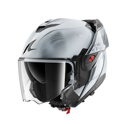 Casque modulable Shark OXO SPEED-TECH - Silver White Black Ref : SH1882-SWB 