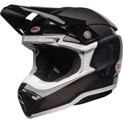 Casco de motocross Bell MOTO-10 SOLID 2023 - Negro / Blanco Ref : EL0615 