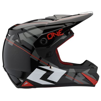 One Industries ATOM CYPHER BLACK RED Cross helmet
