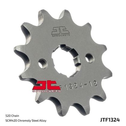 Pignon de sortie de boite JT. acier standard 1324 - 520 12 dents Ref : JTC01907A / 1077230001 HONDA 200 TRX 200 FOURTRAX 2WD (TE17) - 1991