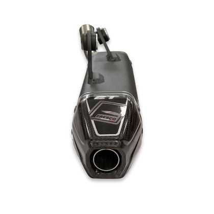 Fresco Carby Muffler Black Aluminium Carbon End Cap Silencer