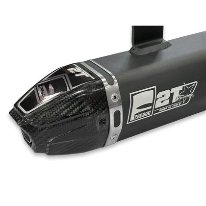 Fresco Carby Muffler Black Aluminium Carbon End Cap Silencer