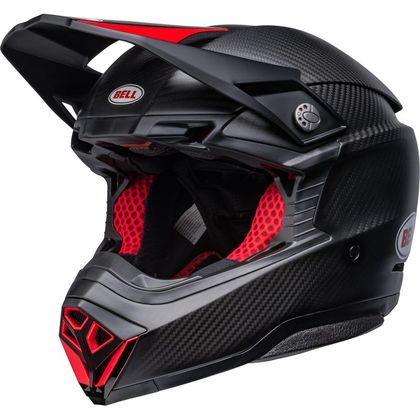 Casco de motocross Bell MOTO-10 SATIN GLOSS 2024 - Negro / Rojo Ref : EL0633 