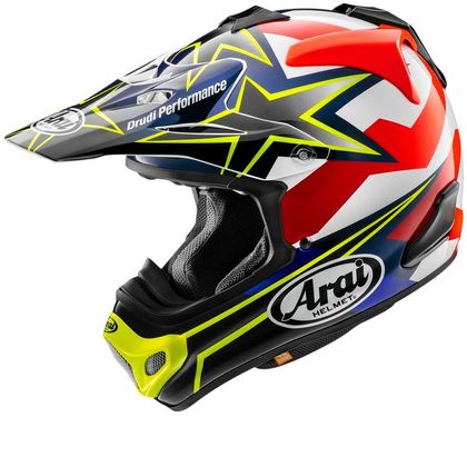 Casco de motocross Arai MX-V - STARS & STRIPES 2023 - Blanco / Rojo Ref : AI0560 