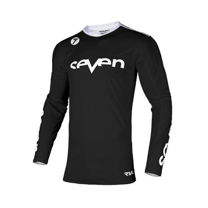 Camiseta de motocross Seven RIVAL STAPLE 2024 - Negro Ref : SEV0137 