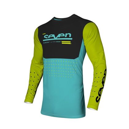 Camiseta de motocross Seven VOX APERTURE 2024 - Amarillo / Azul Ref : SEV0147 