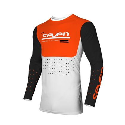 Camiseta de motocross Seven VOX APERTURE 2024 - Blanco / Naranja Ref : SEV0146 