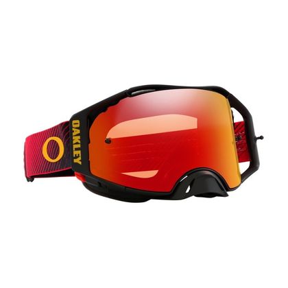 Gafas de motocross Oakley AIRBRAKE MX RED FLOW PANTALLA IRIDIUM 2023 - Rojo