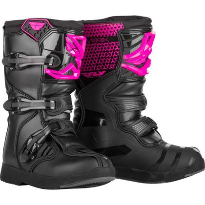 Bottes cross Fly MAVERICK ENFANT - Rose / Noir