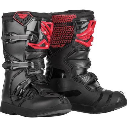 Bottes cross Fly MAVERICK ENFANT - Rouge / Noir