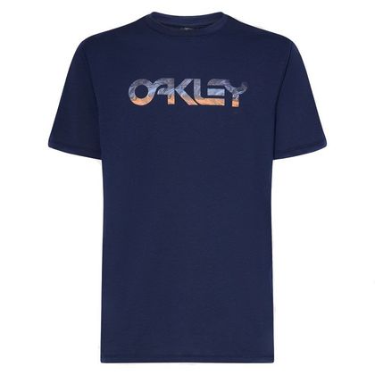 T-Shirt manches courtes Oakley B1B  SUN TEE TEAM NAVY - Bleu / Jaune Ref : OK1828 