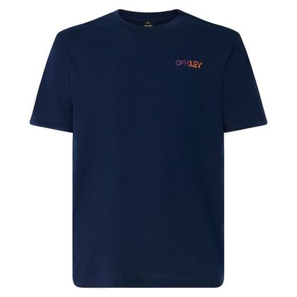 T-Shirt manches courtes Oakley FINGERPRINT B1B TEE
 TEAM NAVY - Bleu / Jaune Ref : OK1819 