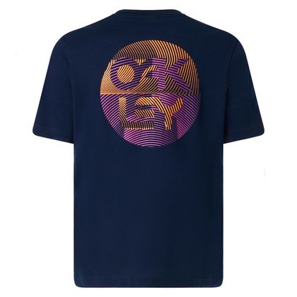 T-Shirt manches courtes Oakley FINGERPRINT B1B TEE
 TEAM NAVY - Bleu / Jaune