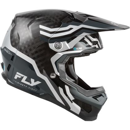 Casque cross Fly FORMULA S - CARBON BYTE 2026 - Gris / Gris