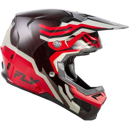 Casque cross Fly FORMULA S - CARBON BYTE 2026 - Noir / Rouge