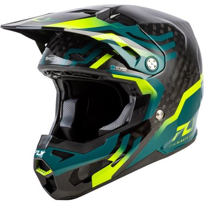 Casque cross Fly FORMULA S - CARBON BYTE 2026 - Jaune / Noir Ref : FL1776 