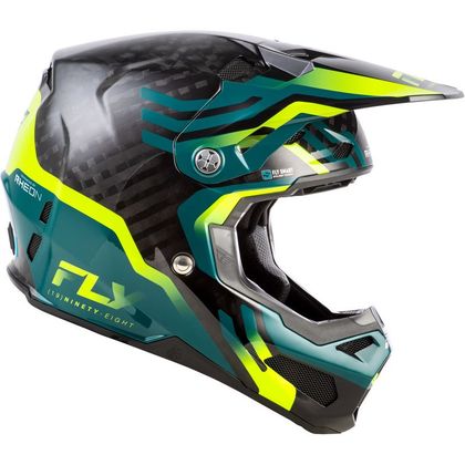 Casque cross Fly FORMULA S - CARBON BYTE 2026 - Jaune / Noir