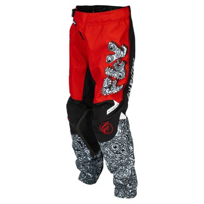 Pantalon cross Fly KINETIC - MUTANT - ENFANT - Noir / Rouge Ref : FL1888 