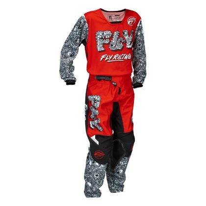 Pantalon cross Fly KINETIC - MUTANT - ENFANT - Noir / Rouge