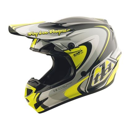 TroyLee design GP PRO W/MIPS CROSSOVER 2026 Kruishelm - Grijs / Geel Ref: TRL1023 